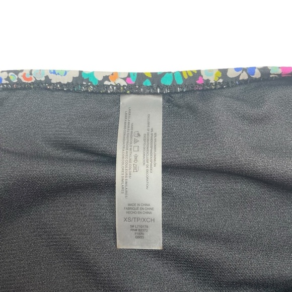 Raisins Sophia Ditzy Floral Print Ruffled Bikini Bottoms Black XS New Reticket - Picture 3 of 6